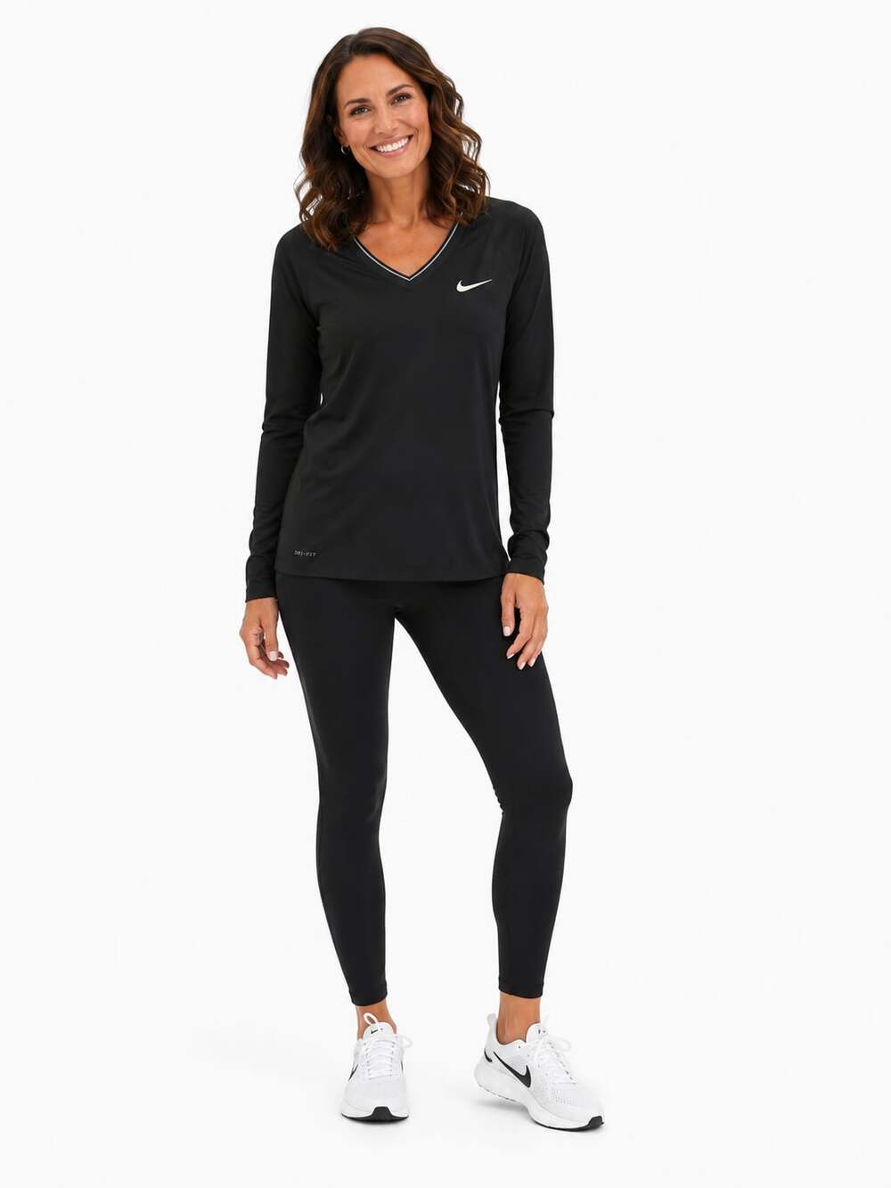 Nike Pro Dri-FIT Women's Long Sleeve V-Neck Athletic Top